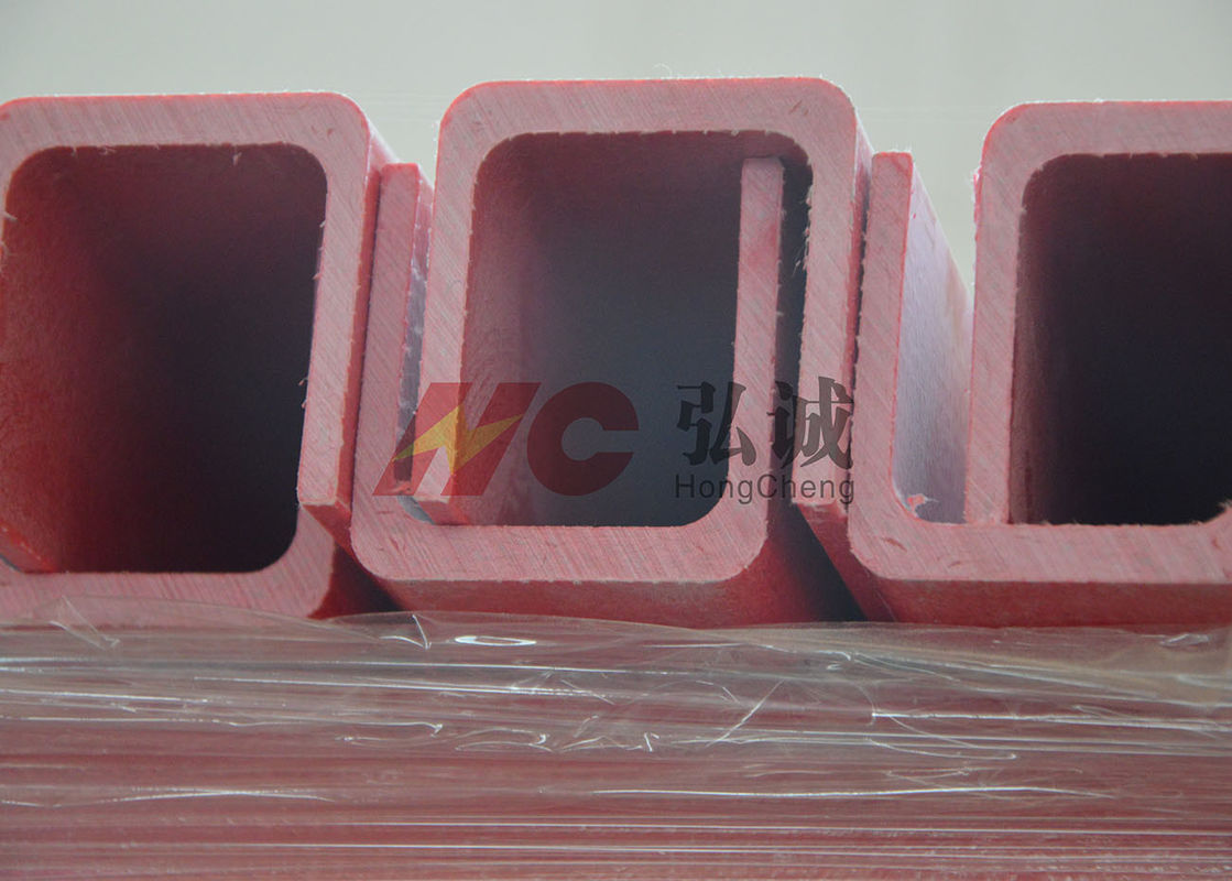 Couvre-câbles rouge non de fissuration de formes structurelles de fibre de verre de Pultruded